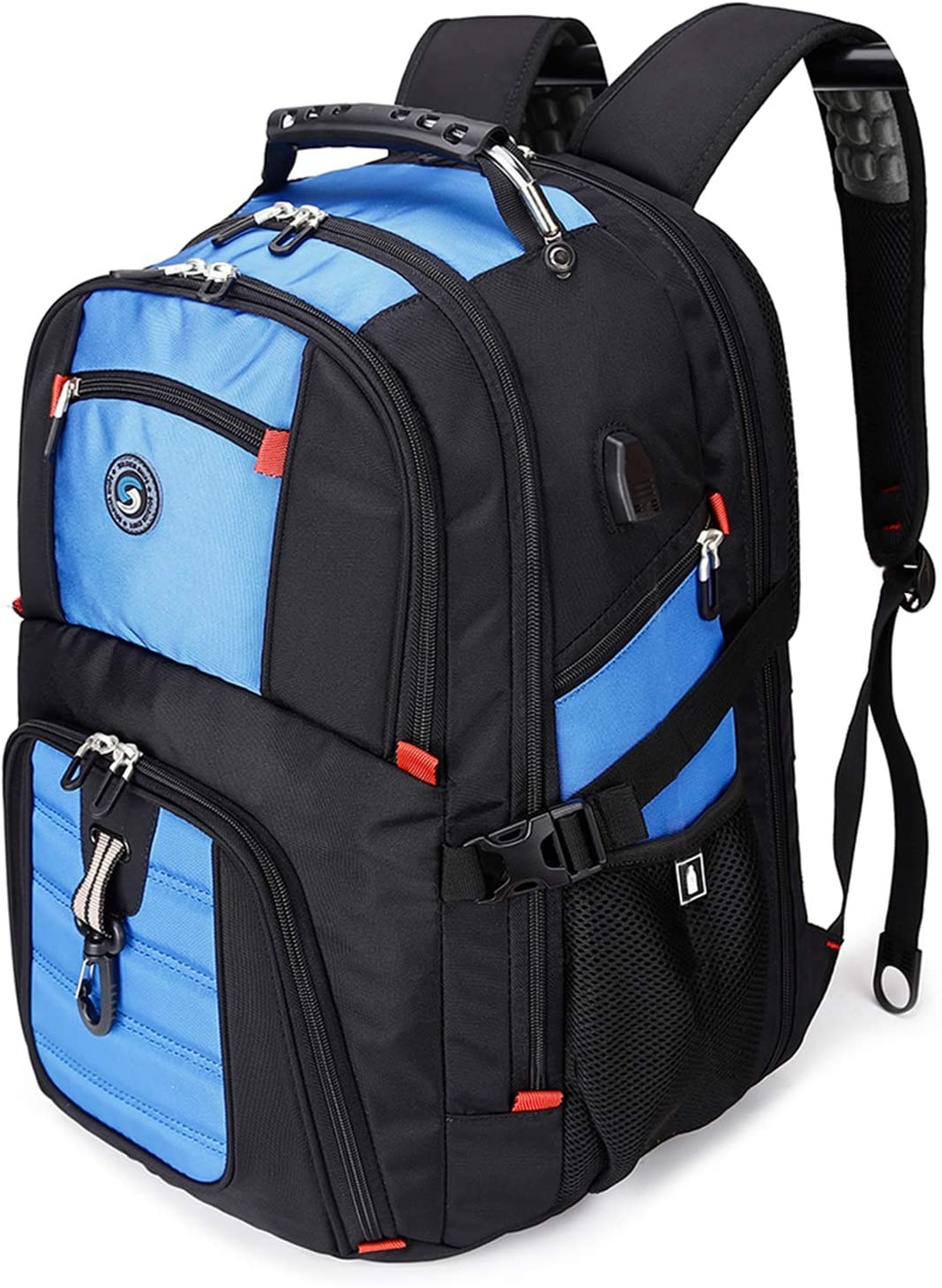 Extra Large 50L Travel Laptop Backpack with USB Charging Port Fits 17 Inch Laptops