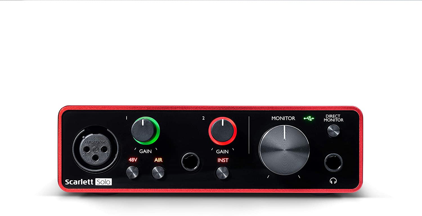 Focusrite Scarlett Solo (3rd Gen) USB Audio Interface with Pro Tools | First