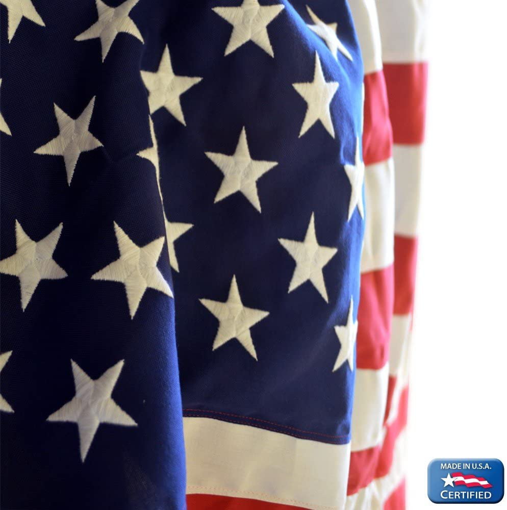 Annin Flagmakers Model 2710 American Flag Tough-Tex The Strongest, Longest Lasting, 3x5 ft, 100% Made in USA with Sewn Stripes, Embroidered Stars and Brass Grommets