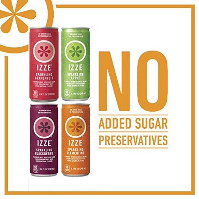 IZZE Sparkling Juice, 4 Flavor Variety Pack, 8.4 Fl Oz (24 Count)