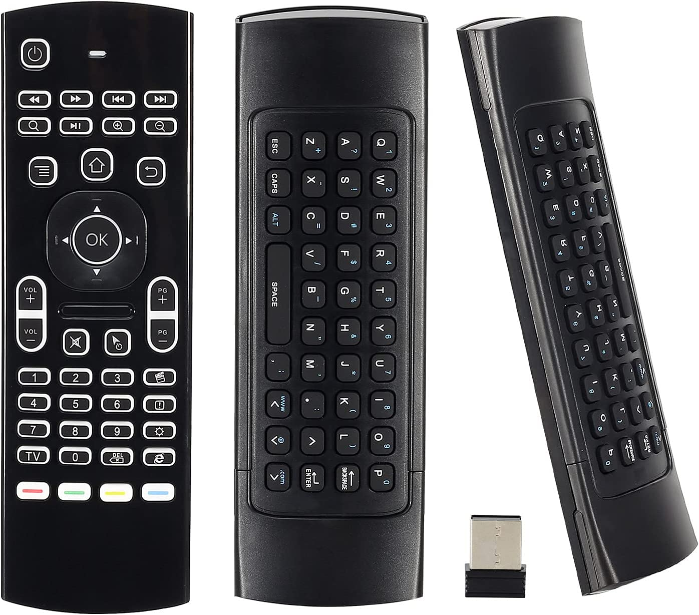 MX3 Air Mouse Mini Keyboard Wireless Remote, 2.4G Multifunctional Fly Mouse with Infrared Learning for Android Smart TV Box, 3-Gyro and 3-Gsensor, Projector HTPC Mini PC, PS3/4 Xbox 360