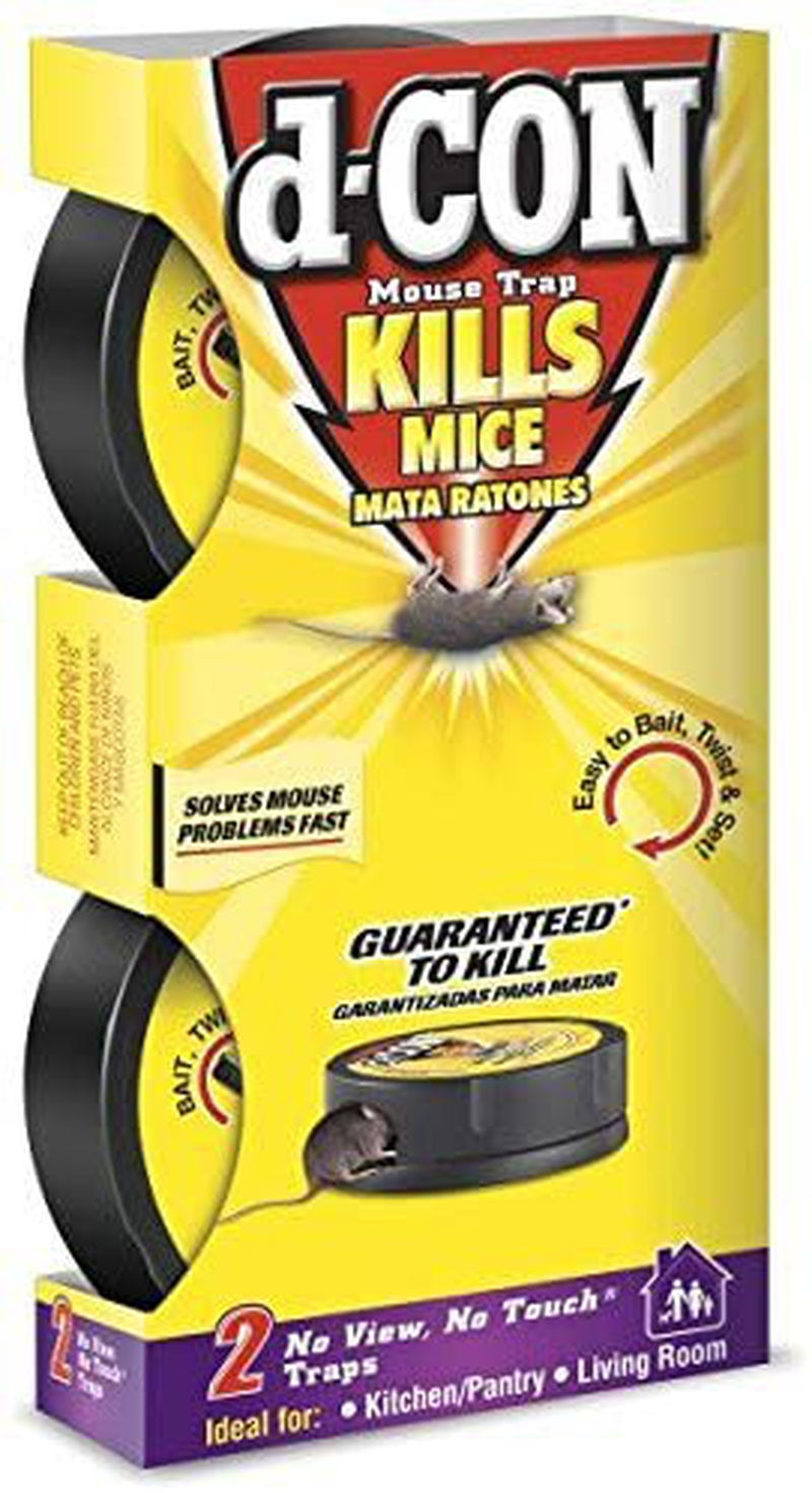 D-Con No View, No Touch Covered Mouse Trap, 2 Traps (Pack of 2)