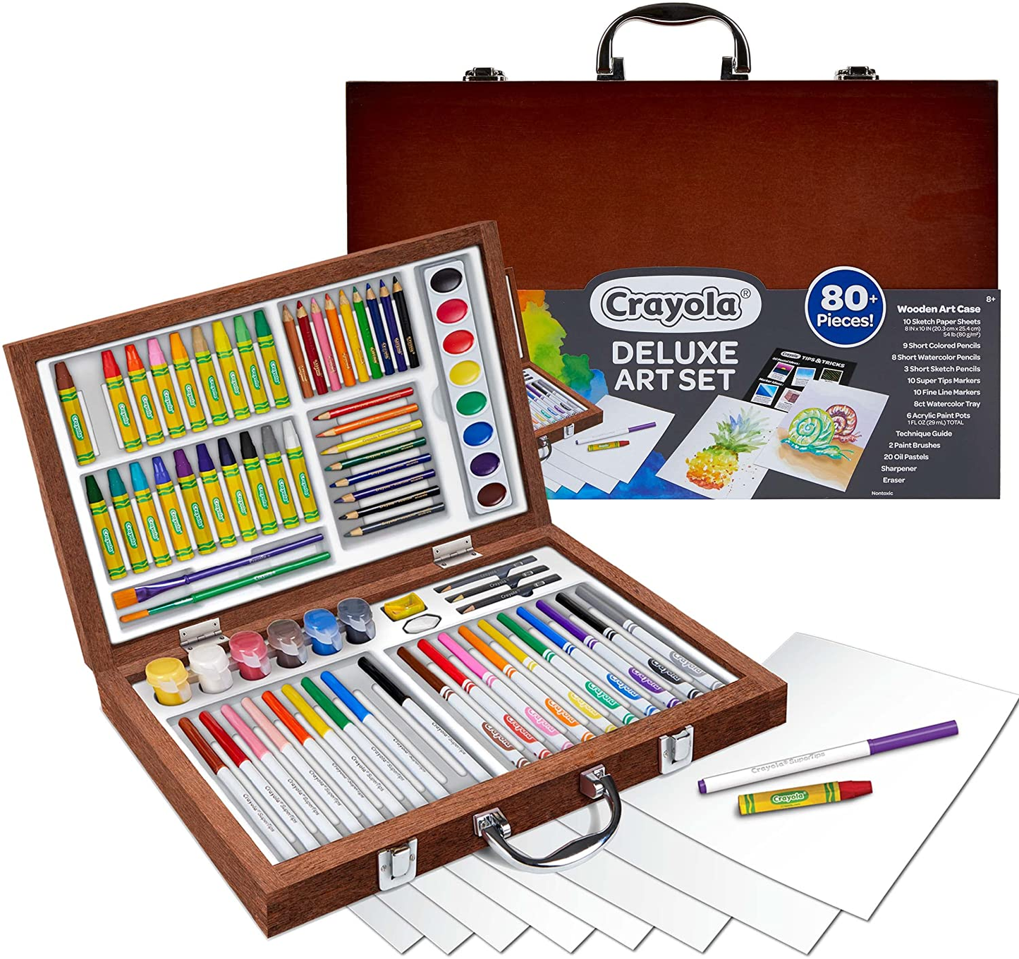 Crayola Inspiration Art Case in Pink, Gifts for Kids Age 5+, 140 Count