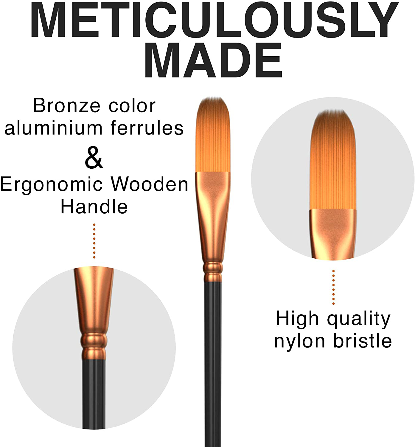 Professional Artist Paint Brush Set of 12 - Painting Brushes Kit for Kids, Adults Fabulous for Canvas, Watercolor & Fabric