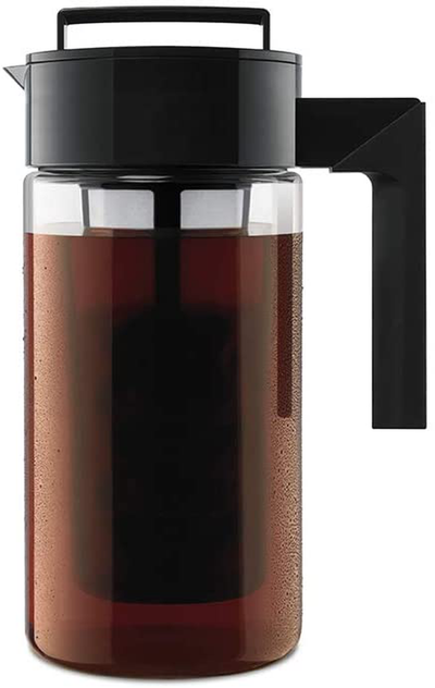 Takeya Patented Deluxe Cold Brew Coffee Maker, Two Quart, Stone