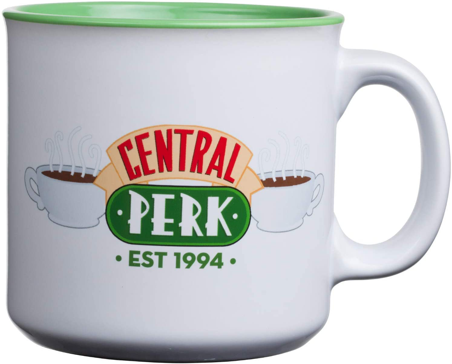 Silver Buffalo FRIENDS Central Perk Black Ceramic Mug Oversized for Coffee, Soup, 24 Ounces