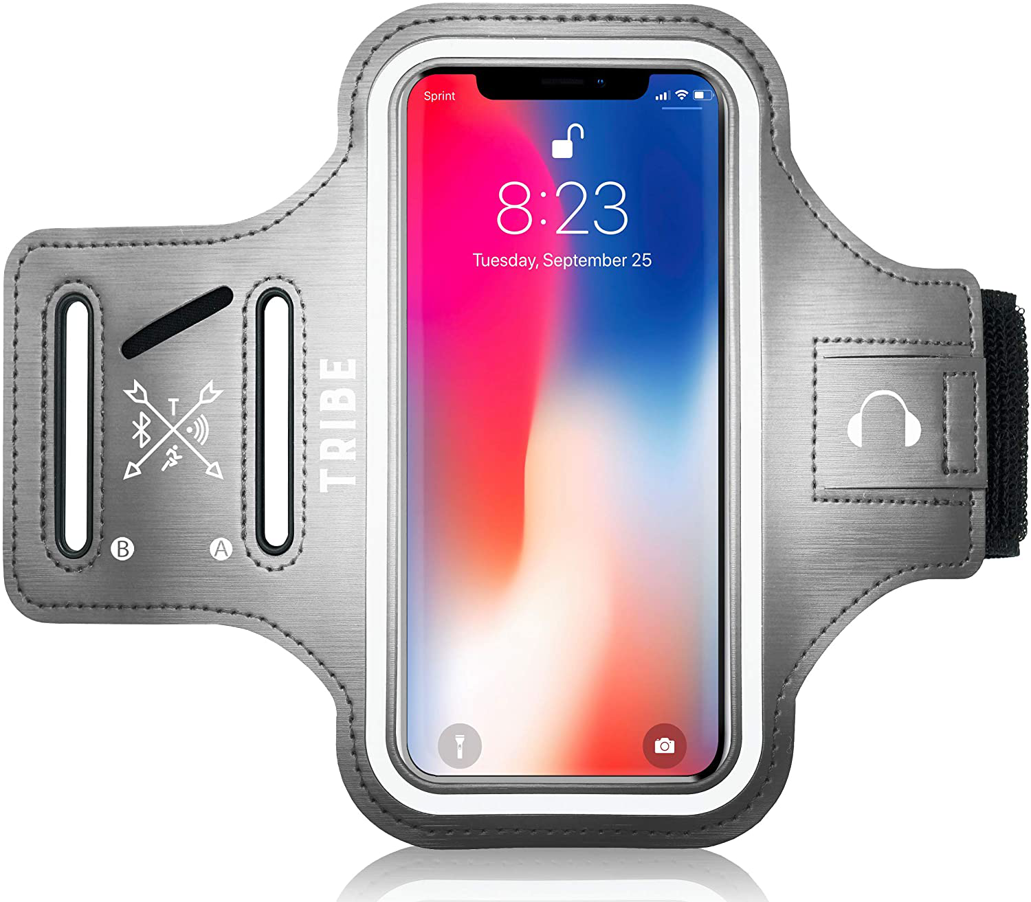 Water Resistant Cell Phone Armband Case Running Holder Compatible with iPhone and Android Models