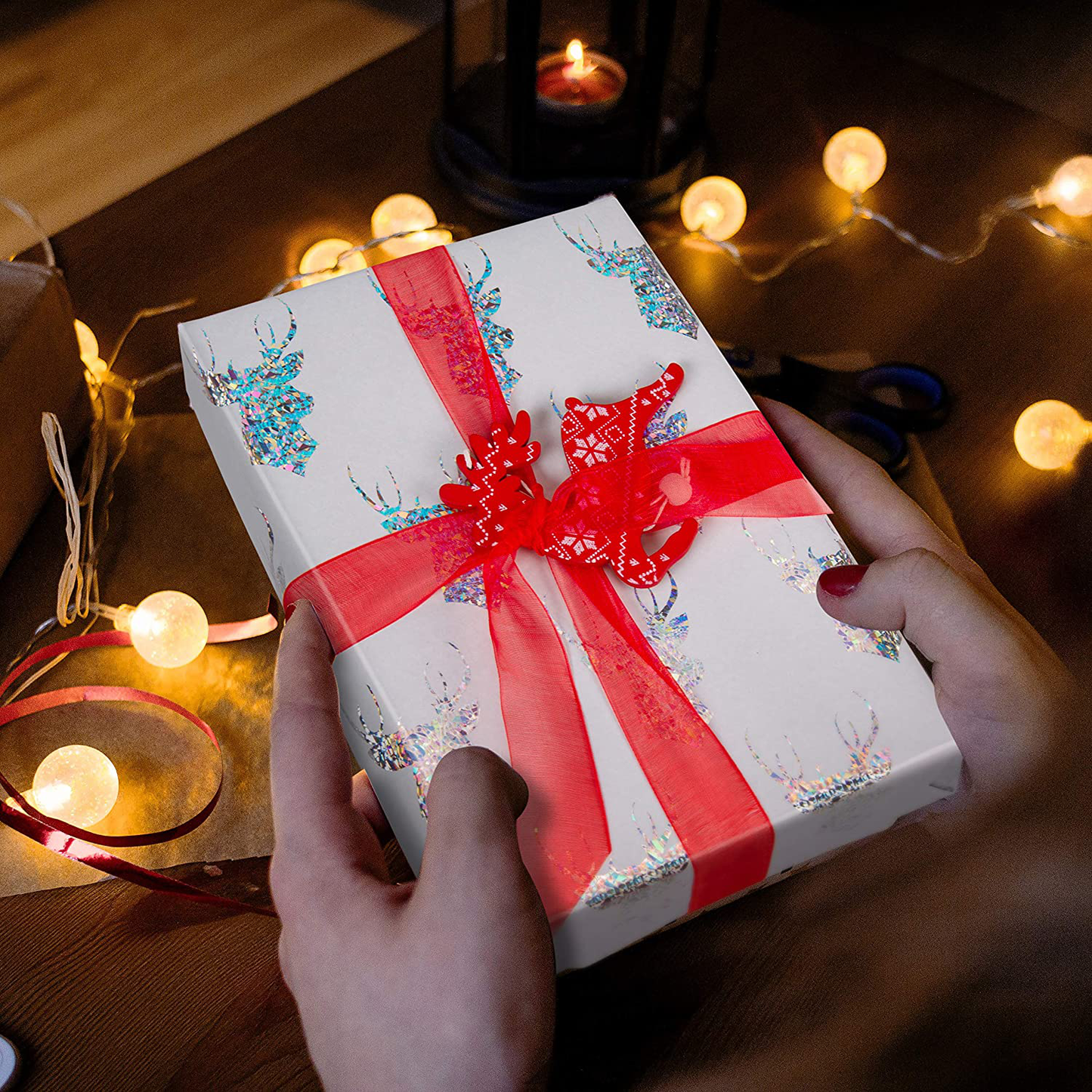 RUSPEPA Christmas Wrapping Paper Perfect for Christmas-4 Roll-30Inch X 10Feet per Roll