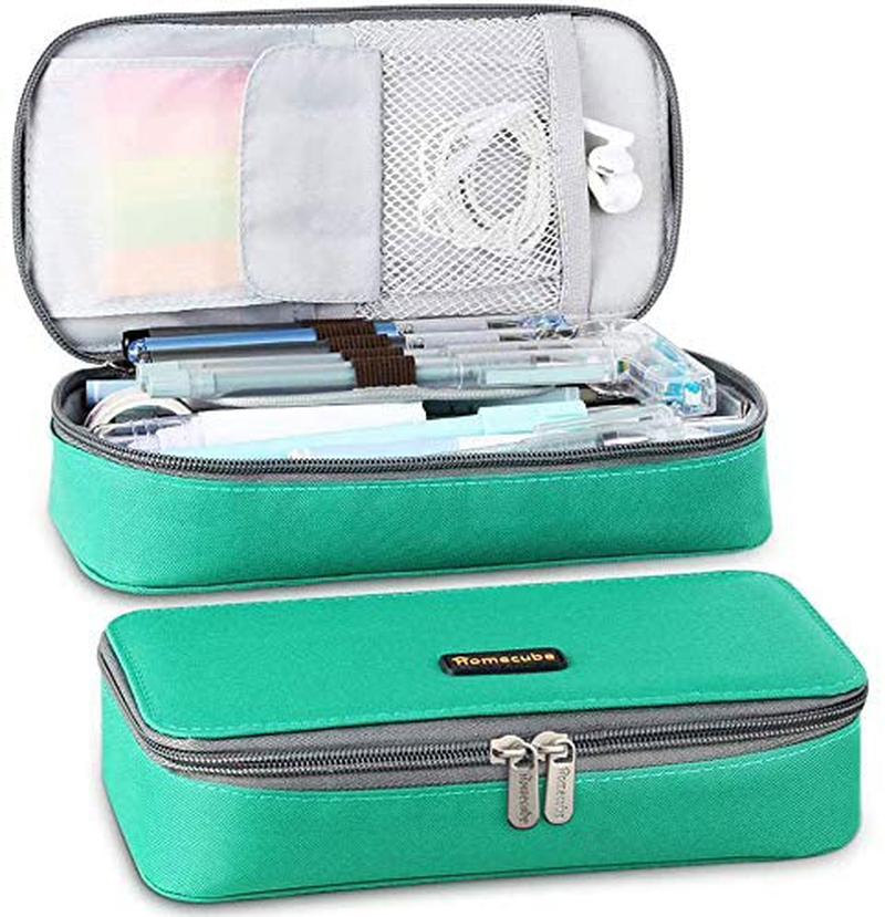 Homecube Big Capacity Pencil Case Pen Holder Pouch Marker Desk Organizer Bag with Zipper Large Storage College Middle School & Office Supplies Stationery