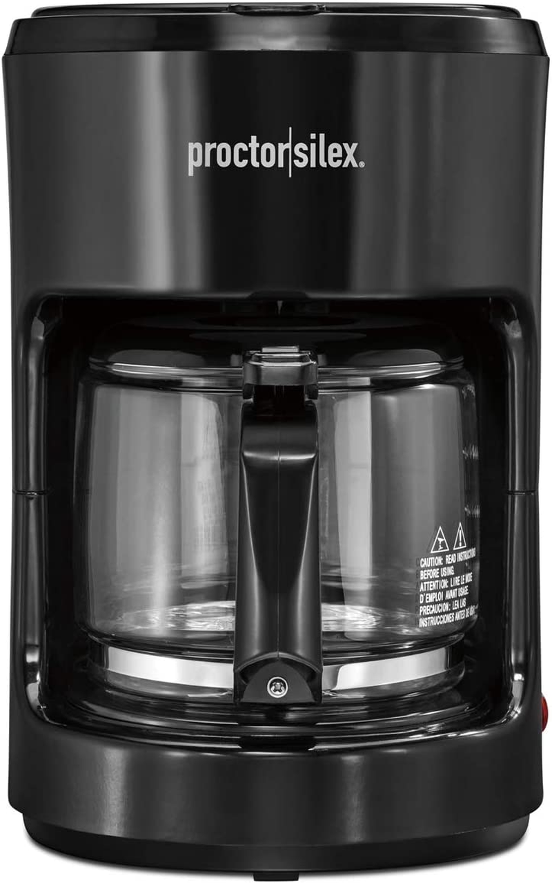 Proctor Silex 10-Cup Coffee Maker, Works with Smart Plugs That Are Compatible with Alexa (48351), Auto Pause and Serve, Black