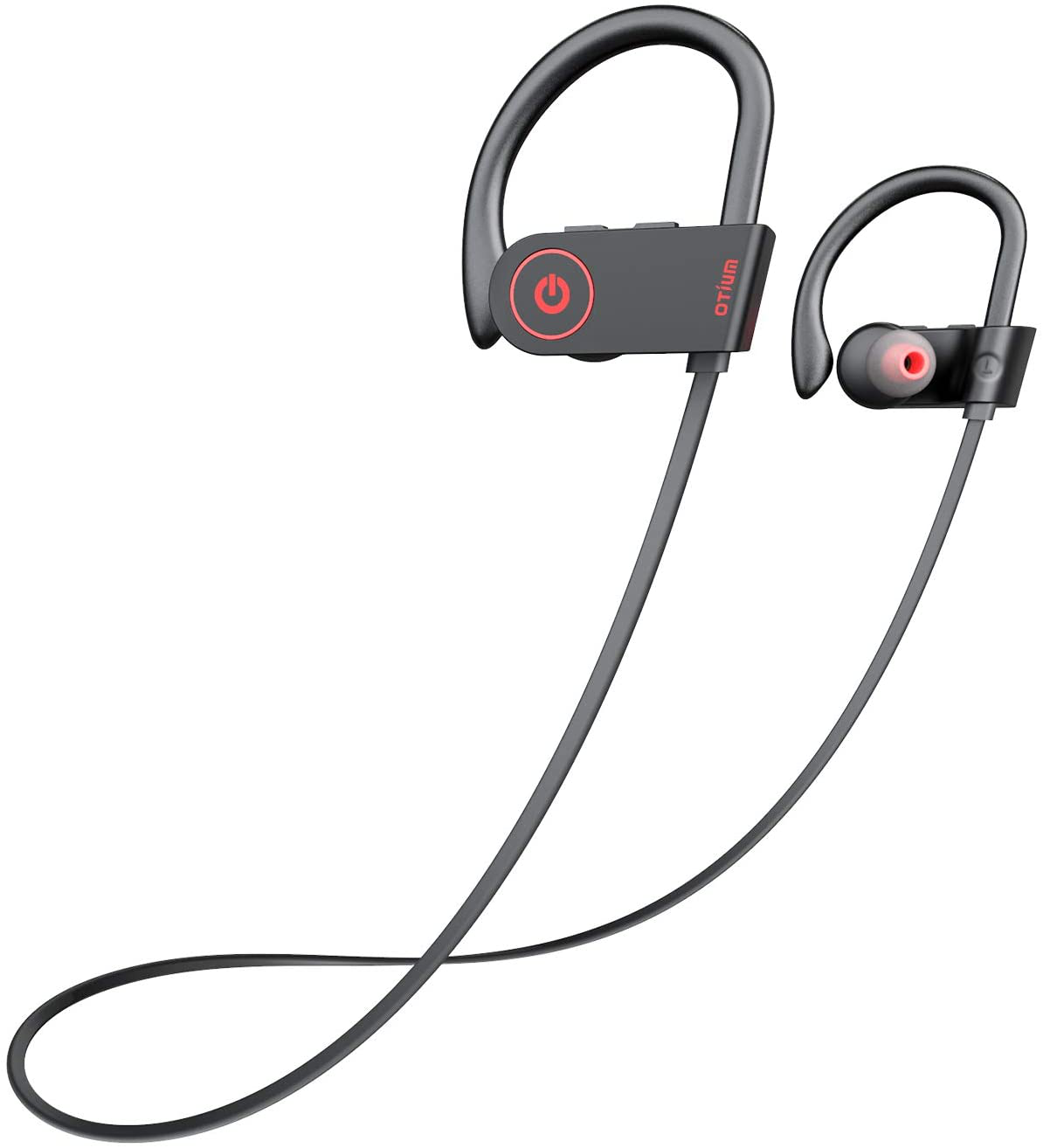Otium Bluetooth Headphones,Wireless Earbuds IPX7 Waterproof Sports Earphones with Mic HD Stereo Sweatproof in-Ear Earbuds Gym Running Workout 8 Hour Battery Noise Cancelling Headsets