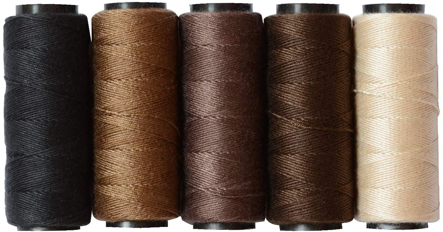 5 Rolls Sewing Threads Using for Hand Sewing,Hair Extensions,Making Wigs DIY and So On