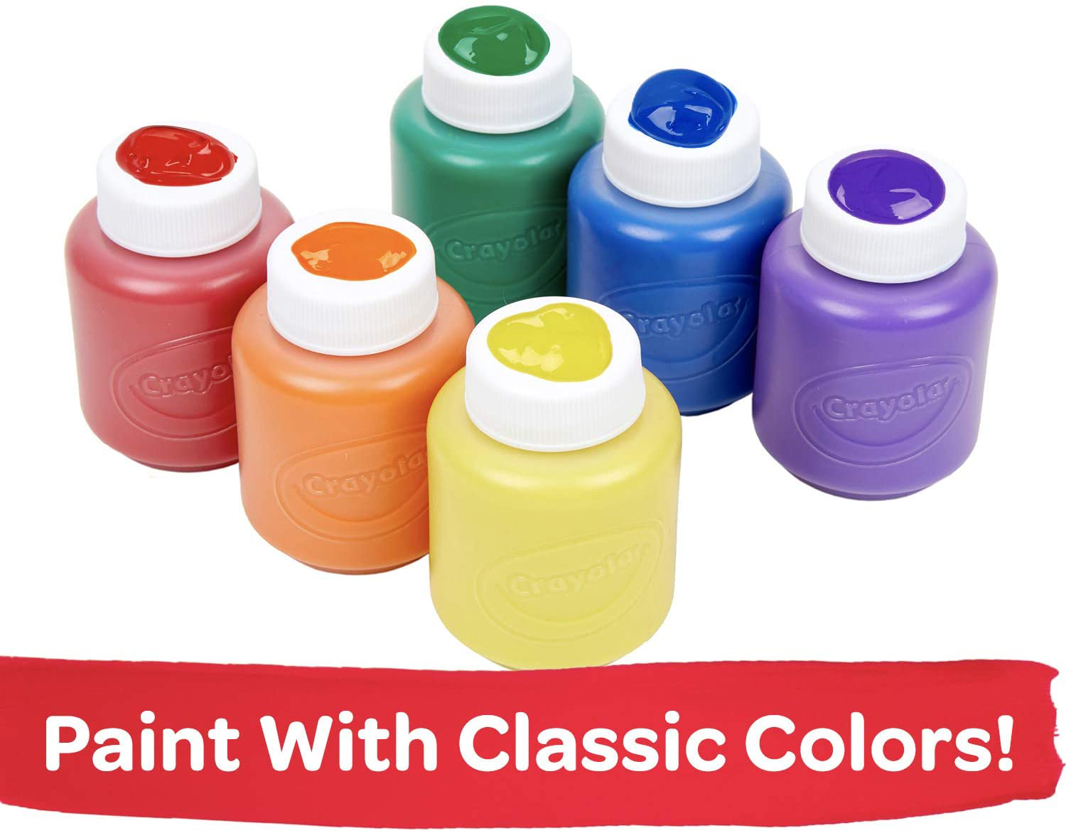 Crayola Washable Kids Paint, 6 Count, Kids At Home Activities, Painting Supplies, Gift, Assorted