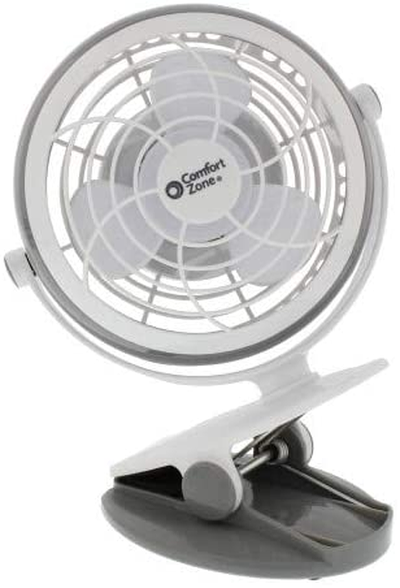 Comfort Zone Lightweight 4" USB Clip on Fan