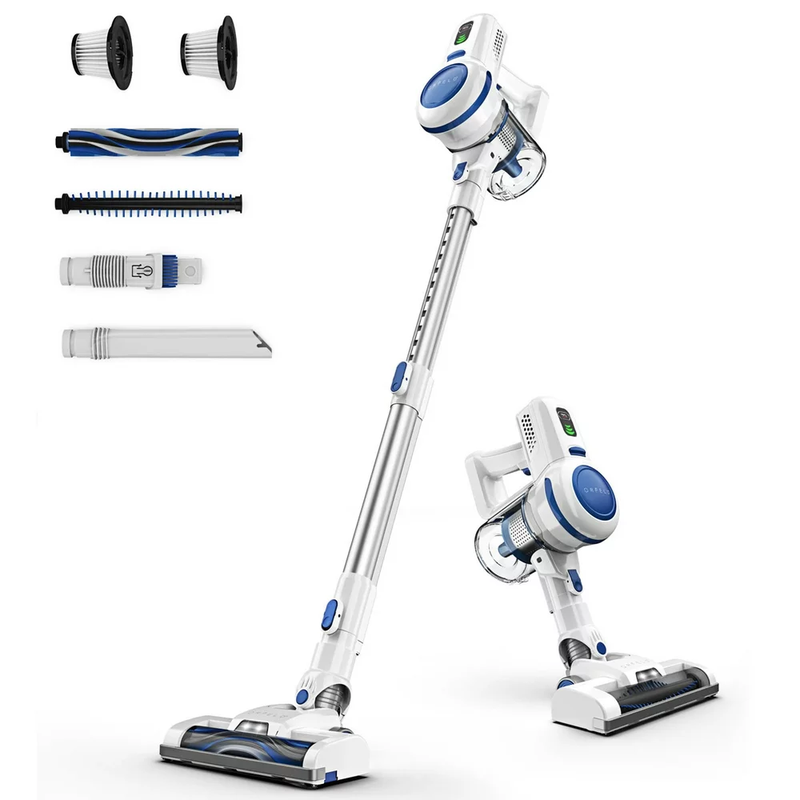 Powerful Cordless Vacuum Cleaner - 22Kpa Stick Vacuum for Hardwood Floors, Carpet, Pet Hair and Cars