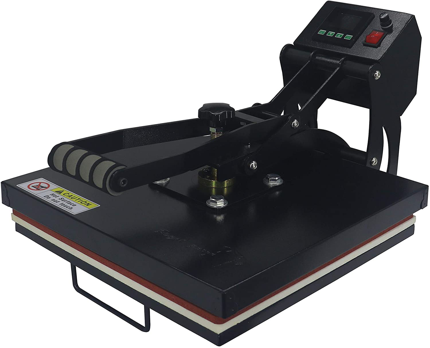 RoyalPress 15" x 15" Color LED Industrial-Quality Digital Sublimation Heat Transfer Machine T-Shirt Heat Press Machine, 15" x 15", Black