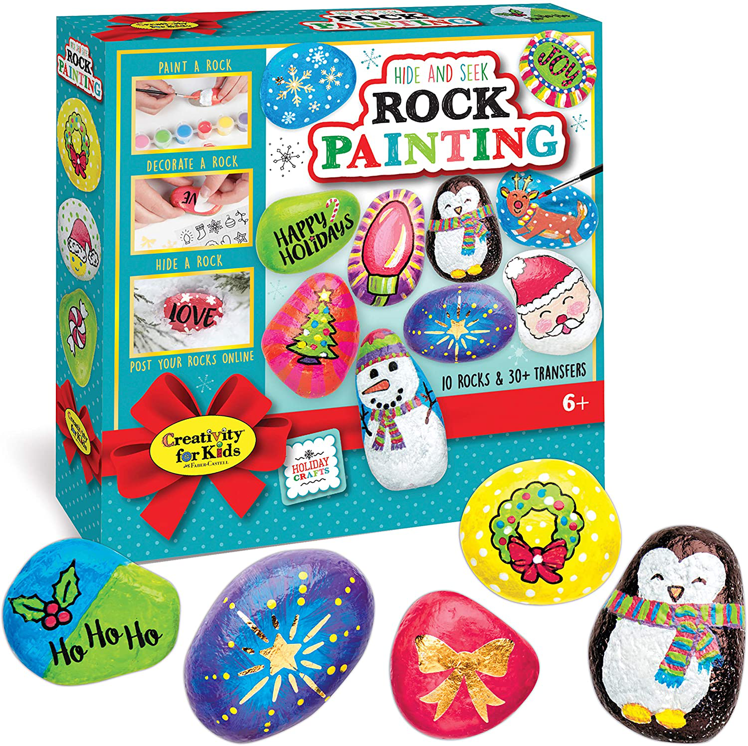 Creativity for Kids Rock Painting Kit - Paint 10 Rocks with Water Resistant Paint