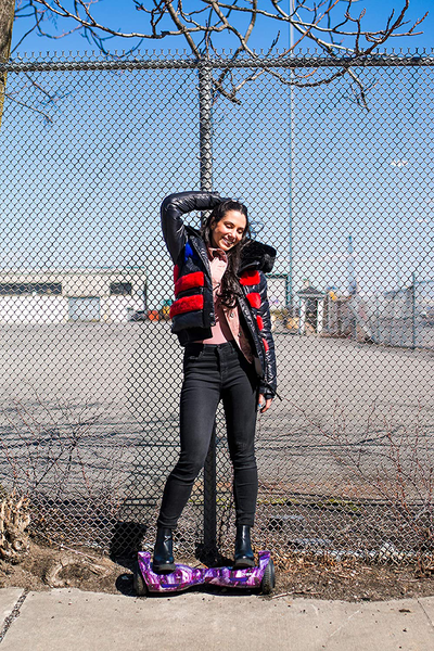 Hover-1 Helix Electric Hoverboard | 7MPH Top Speed, 4 Mile Range, 6HR Full-Charge, Built-In Bluetooth Speaker, Rider Modes: Beginner to Expert, Iridescent