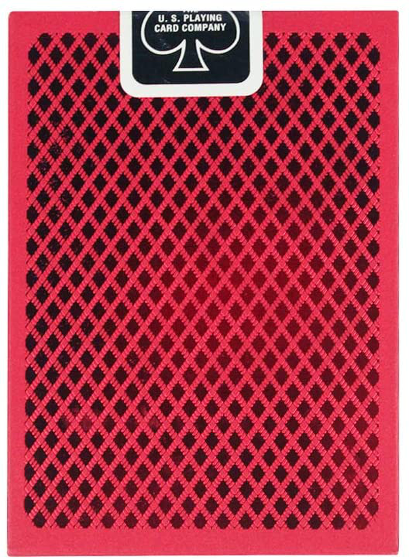 Bee Metalluxe Playing Cards - Red Foil Diamond Back, Standard Index