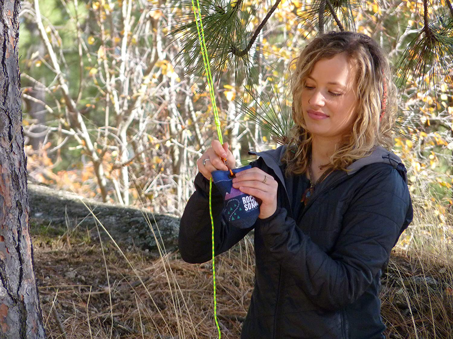 Selkirk Design Ultralight Food Bag Hanging System - Includes a Waterproof Bear Bag, Pulley System with Paracord Nylon Ropes & Carabiners, Rock Sok, and Instructions