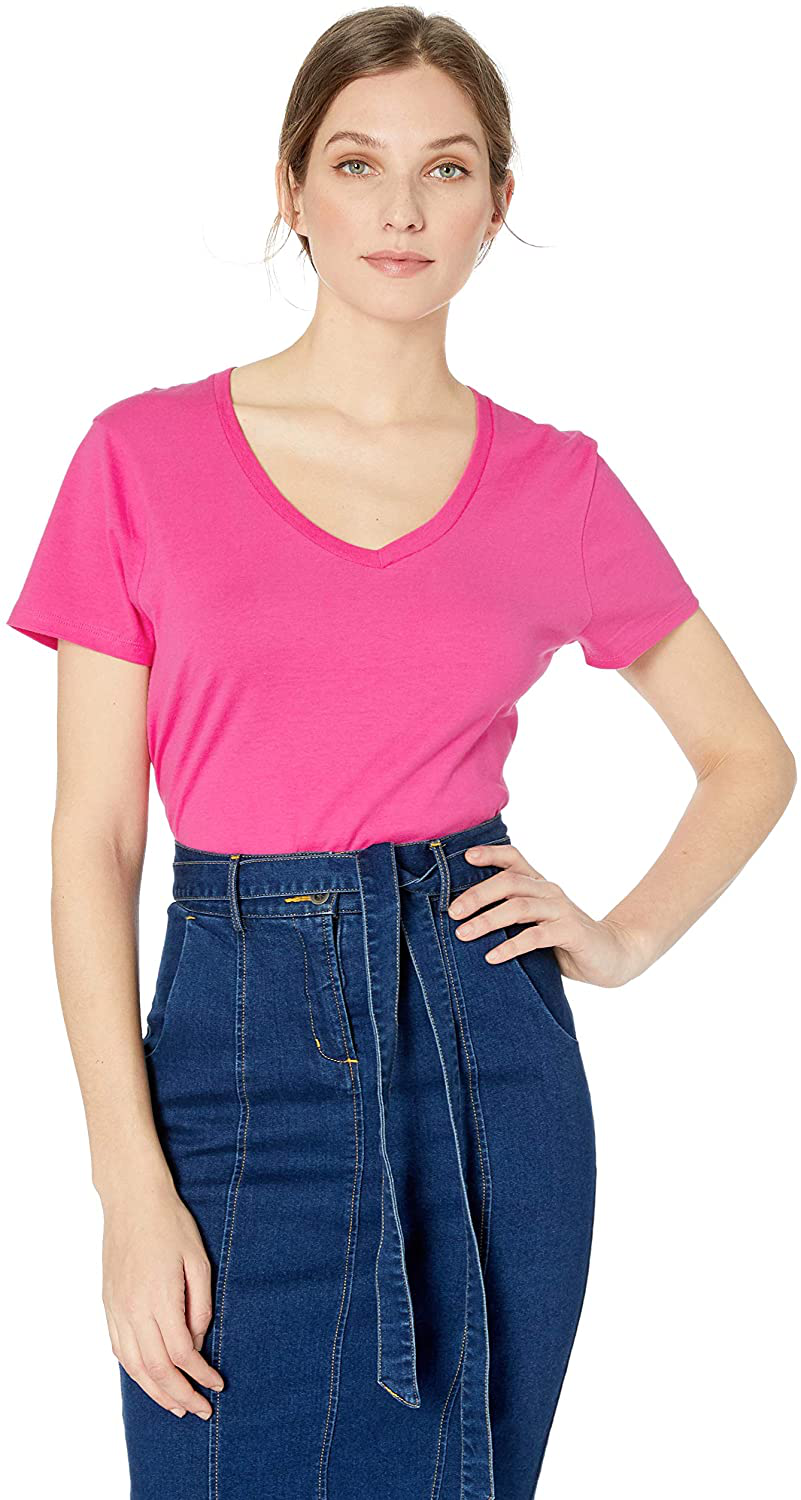 Hanes Women’s Perfect-T Short Sleeve V-neck T-shirt