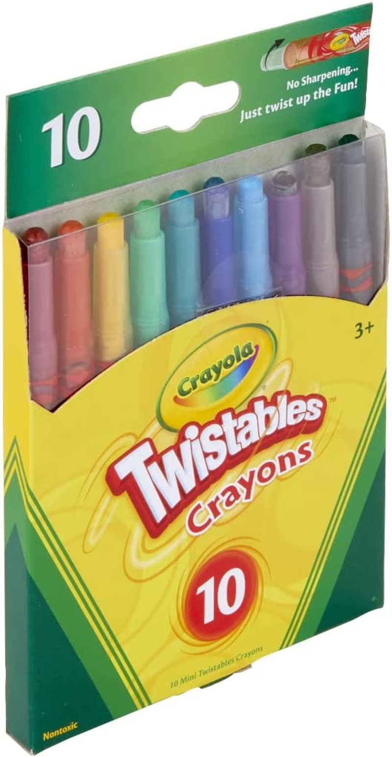 Crayola Twistables Crayons Coloring Set, Twist up Crayons for Kids, 10 Count