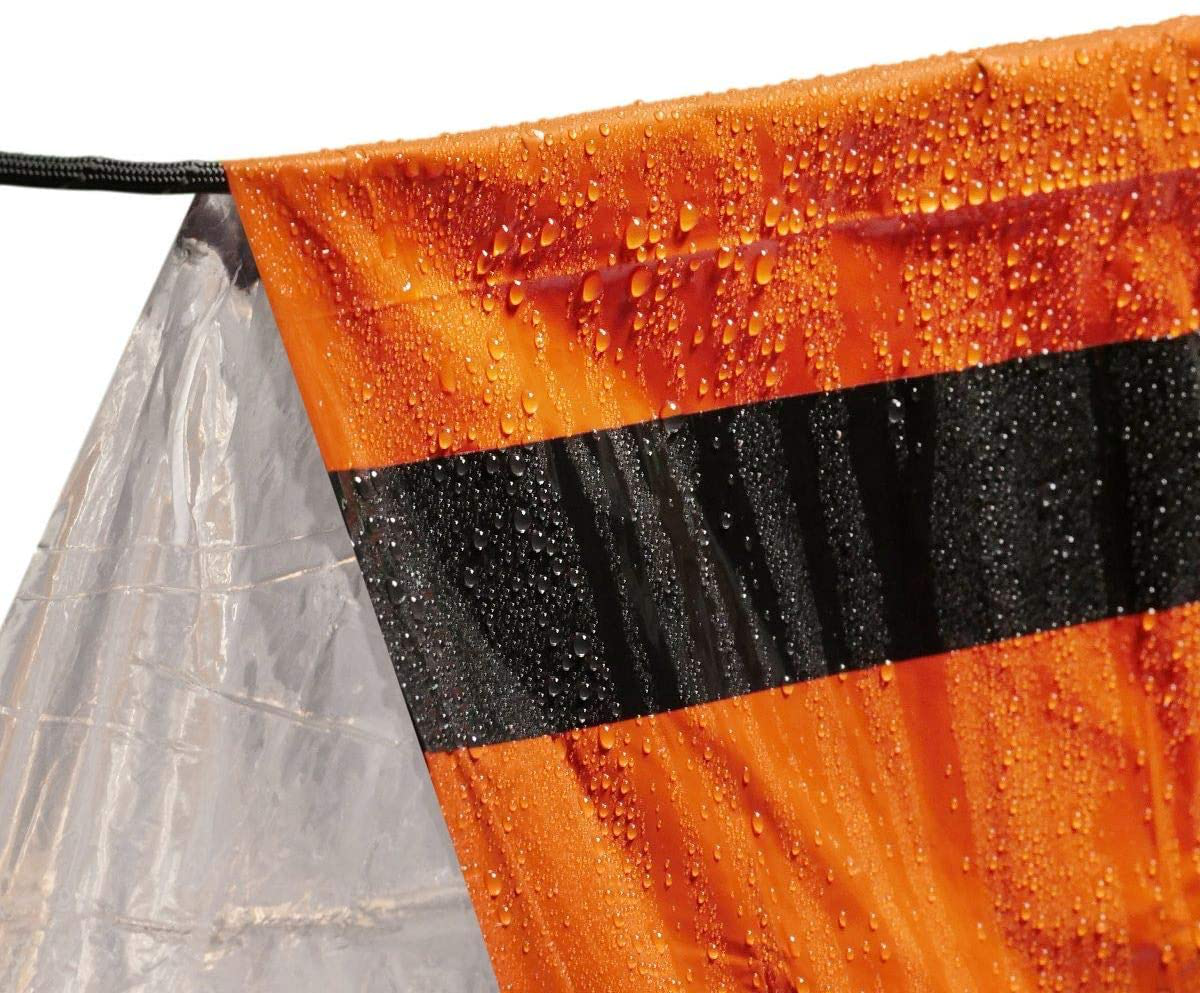 Go Time Gear Life Tent Emergency Survival Shelter – 2 Person Emergency Tent – Use as Survival Tent, Emergency Shelter, Tube Tent, Survival Tarp - Includes Survival Whistle & Paracord