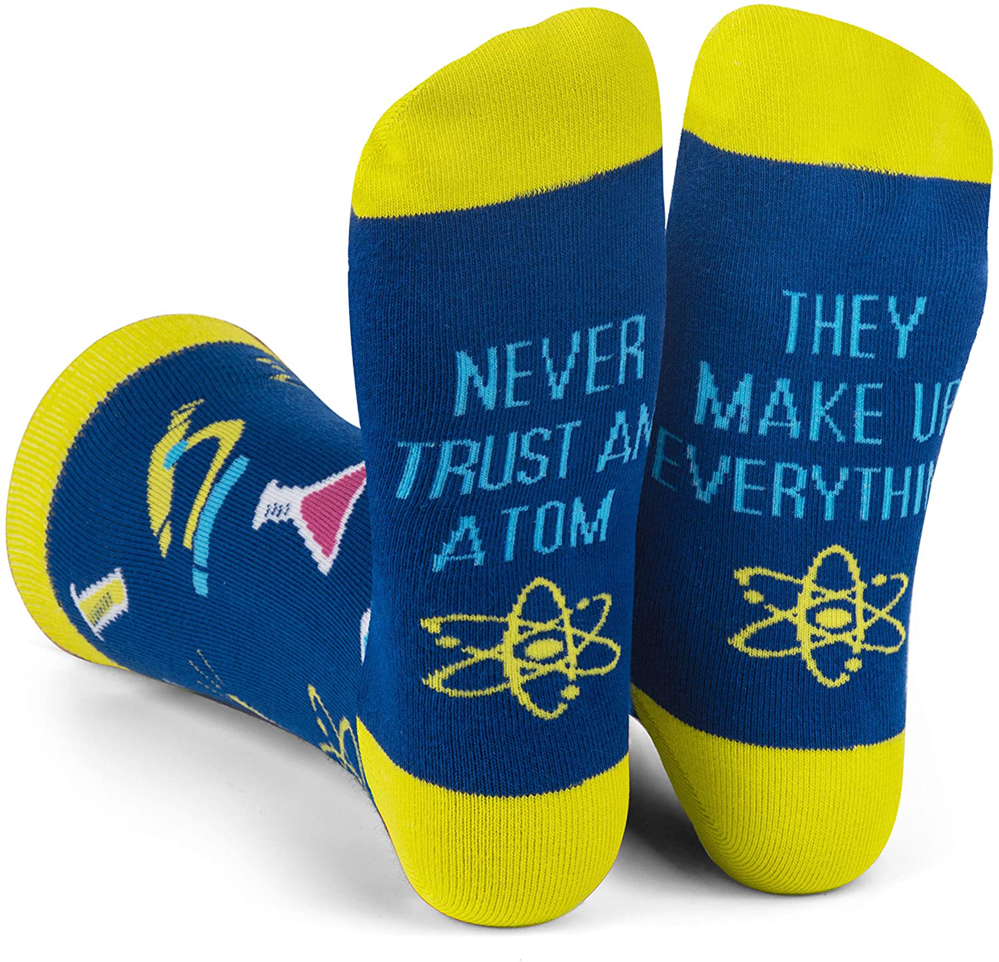 Funny Nerd Socks - Gift for Teachers, Students, Book Lovers, Math, Science Geeks
