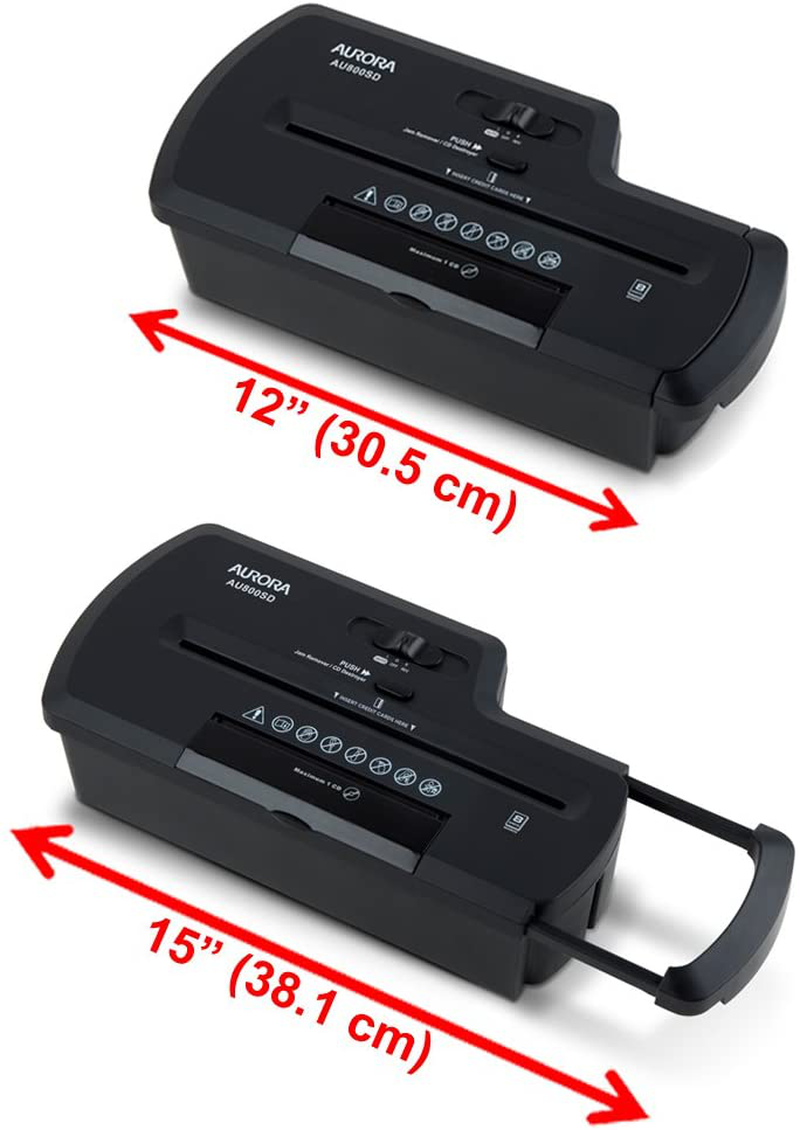 8-Sheet Strip-Cut Professional Shredder for Paper, Cd, Credit Card without Wastebasket