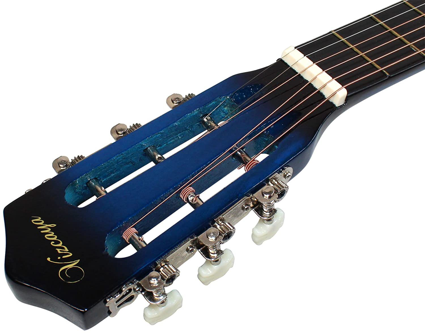 YMC 38" Blue Beginner Acoustic Guitar Starter Package Student Guitar with Gig Bag,Strap, 3 Thickness 9 Picks,2 Pickguards,Pick Holder, Extra Strings, Electronic Tuner