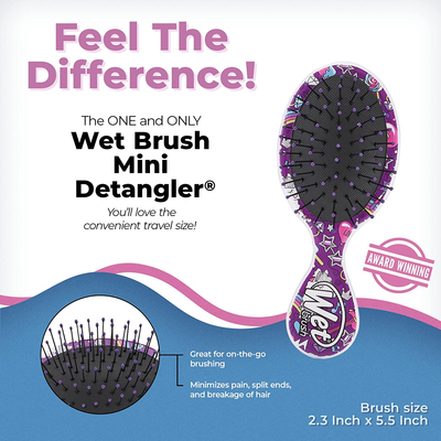 Wet Brush Squirt Detangler Hair Brushes - Llama Happy Hair - Mini Detangling Brush with Ultra-Soft Intelliflex Bristles Glide through Tangles with Ease - Pain-Free Comb for All Hair Types