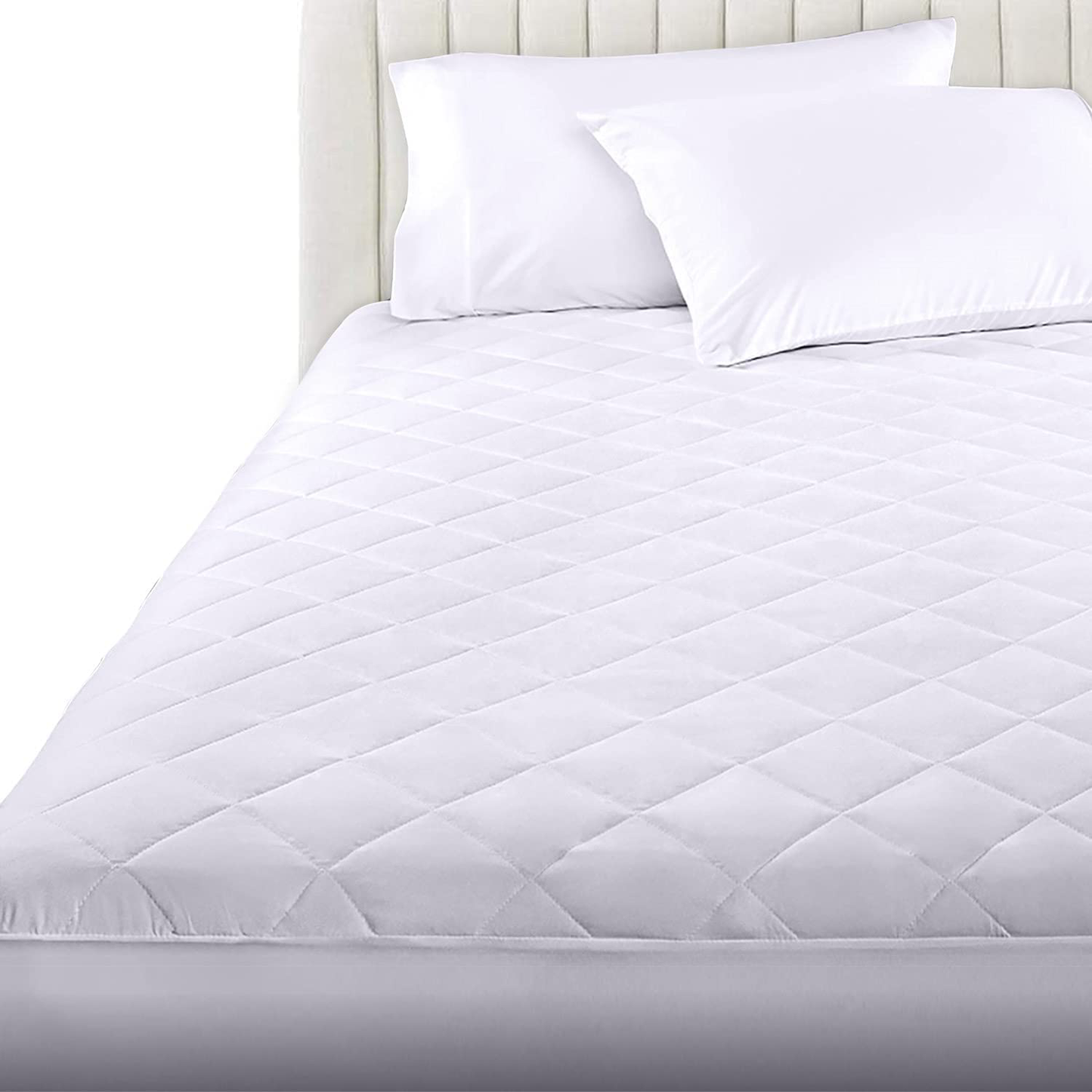 LDC Queen Mattress Pad with 16-Inch Deep Pocket, Comfortable, Breathable, Easy to Put on The Stretchable Quilted Fitted Mattress Cover