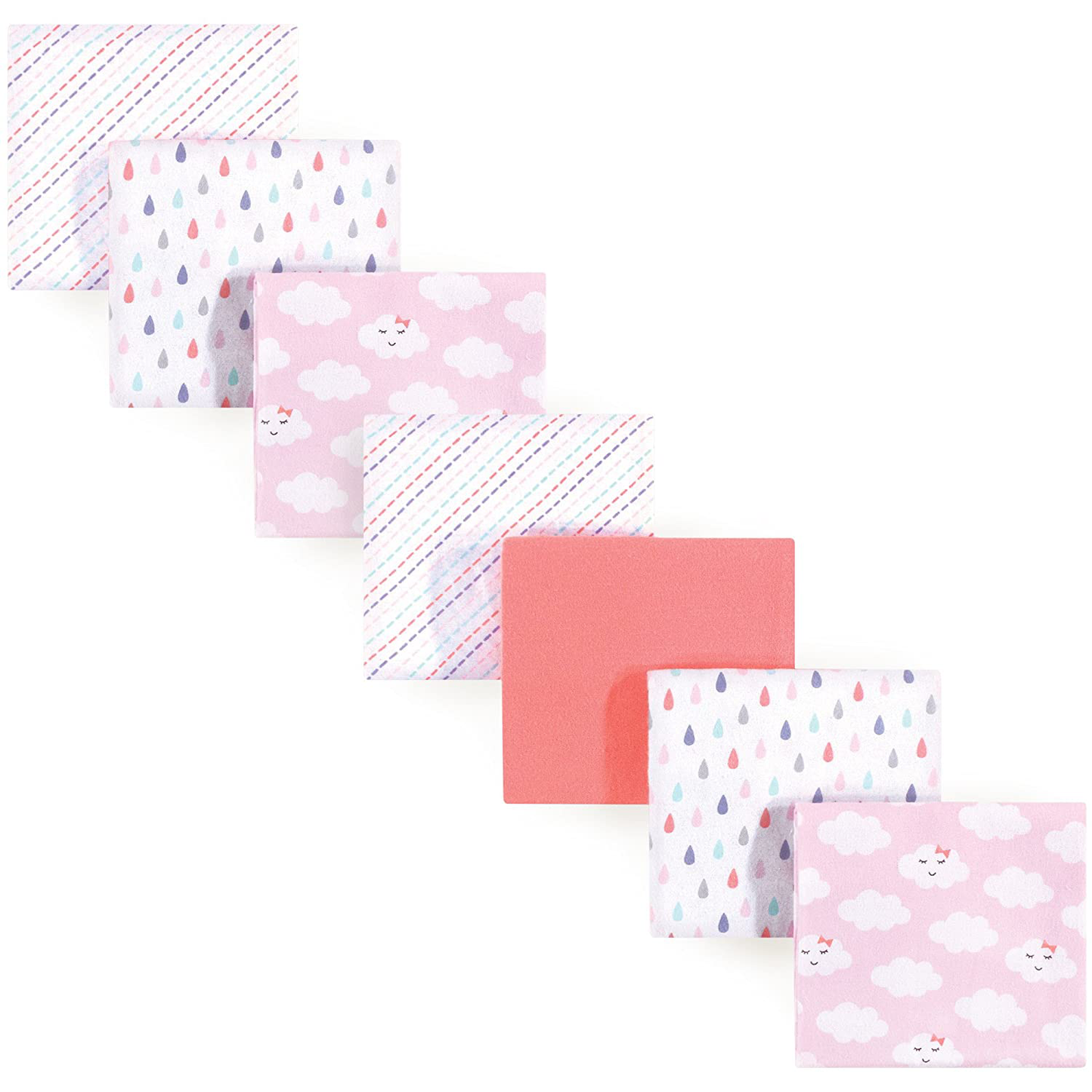 Luvable Friends Unisex Baby Cotton Flannel Receiving Blankets Bundle, Abc, One Size