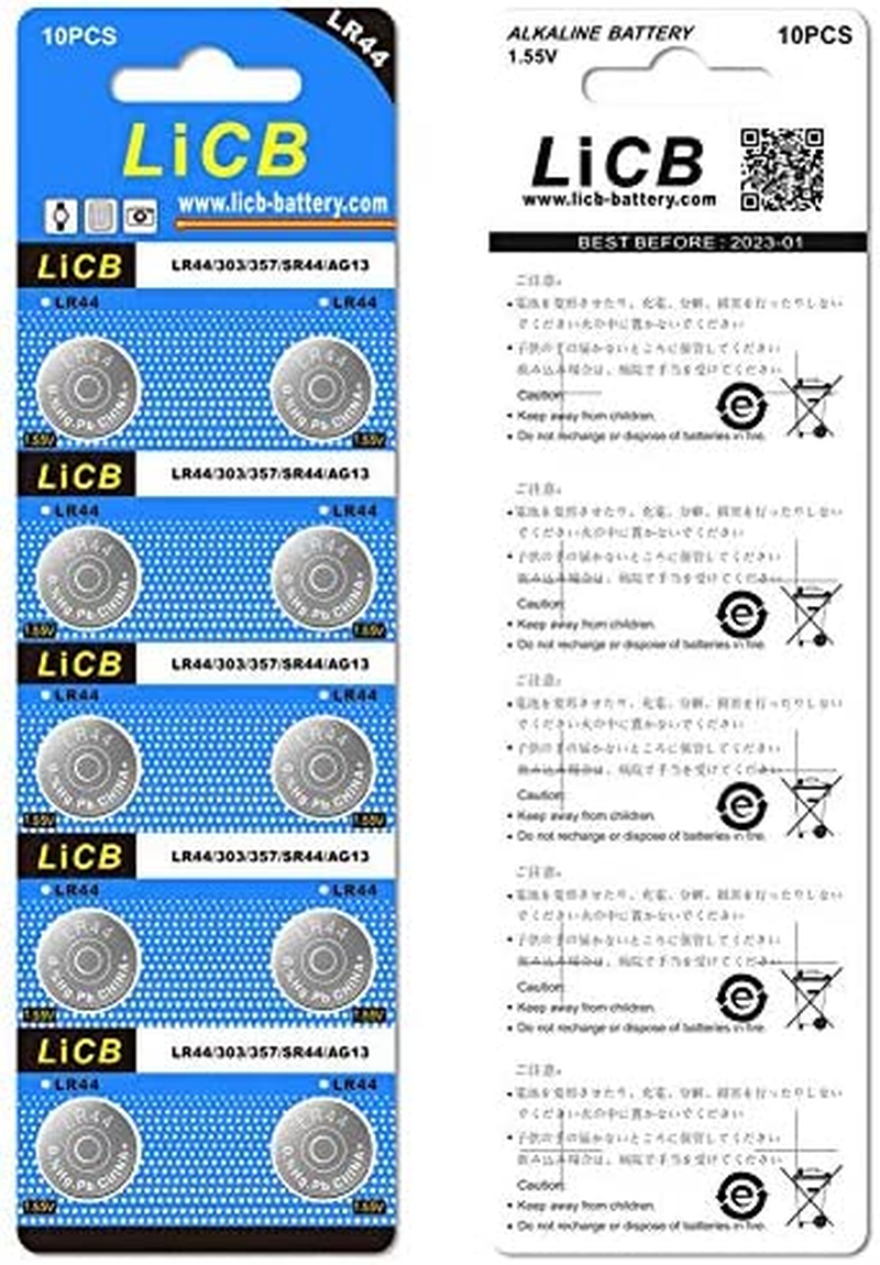 40 Pack LR44 AG13 357 303 SR44 Batteries 1.5V Button Coin Cell Battery