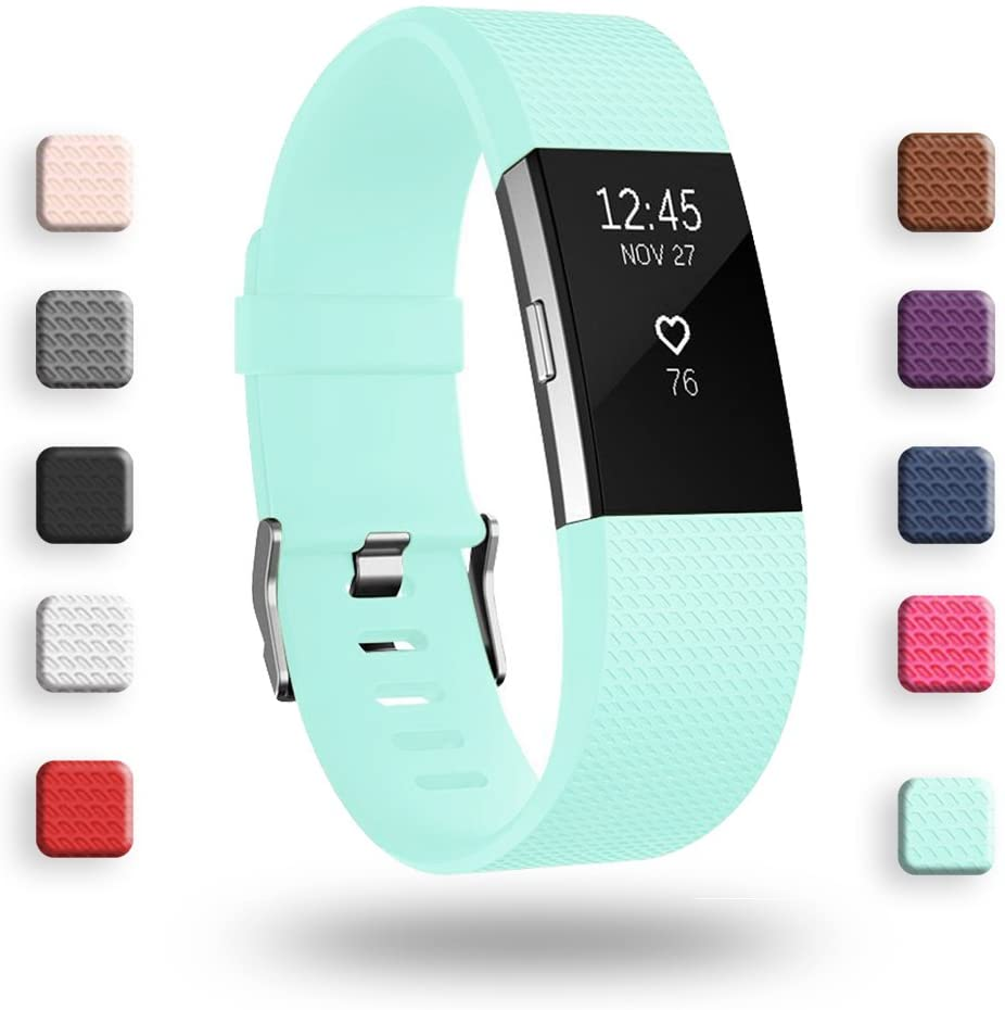 Replacement Bands Compatible for Fitbit Charge 2, Classic & Special Edition Adjustable Sport Wristbands