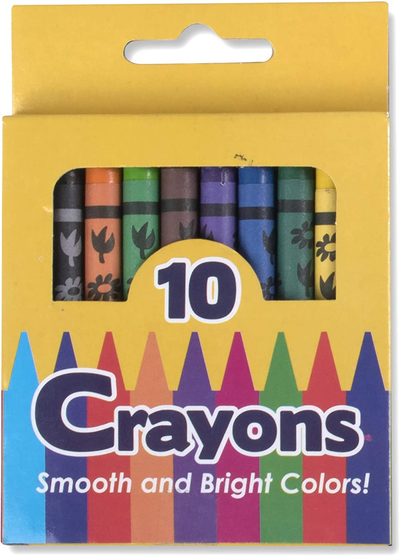 12 Pack Crayons - Wholesale Bright Wax Coloring Crayons in Bulk, 10 per Box, 12 Box Bundle Art Set