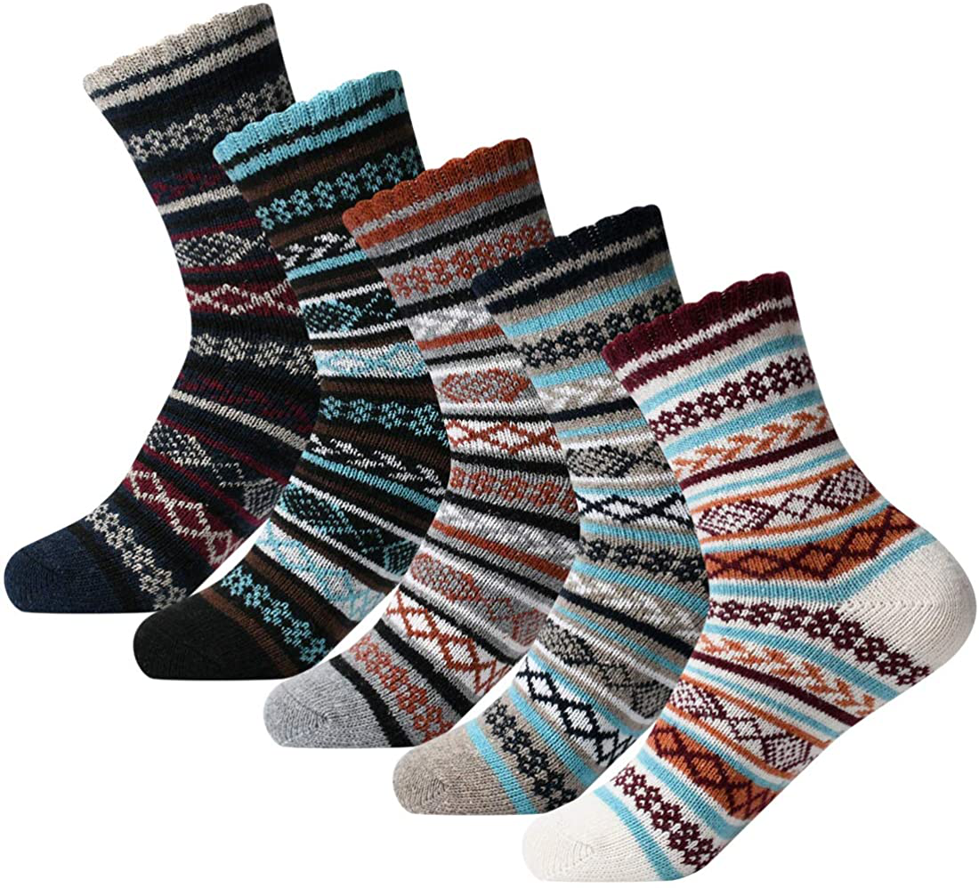Women Socks Winter Women Socks Warm Thick Soft Wool Socks Christmas Gift Socks for Women Cozy Crew Socks