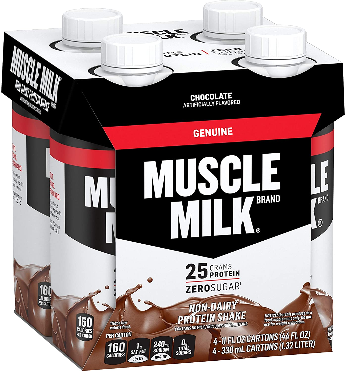 Muscle Milk Genuine Protein Shake, Vanilla Crème, 25G Protein, 11 Fl Oz, 4 Pack