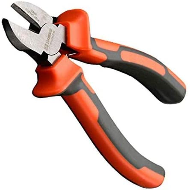 Edward Tools Harden Pro Wire Cutters Diagonal Pliers 6” - Heavy Duty Side Flush Cutters for Wire, Zip Ties, Crafting, Electrical Wire - Fine Carbon Steel - Spring Loaded Ergo Grip Handle (1)
