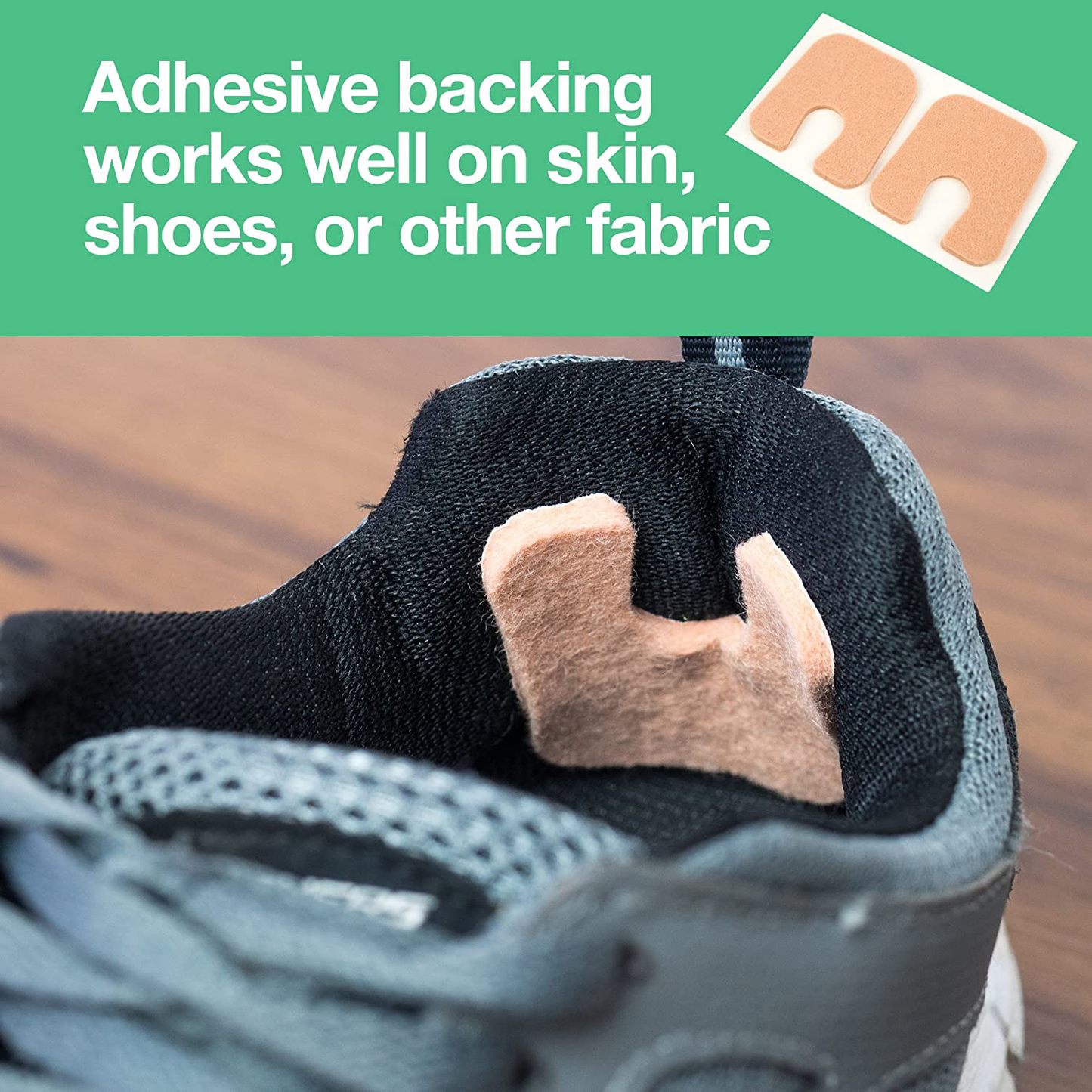 Zentoes U-Shaped Felt Callus Pads | Protect Calluses from Rubbing on Shoes | Reduce Foot and Heel Pain | Pack of 24 1/8” Self-Stick Pedi Cushions