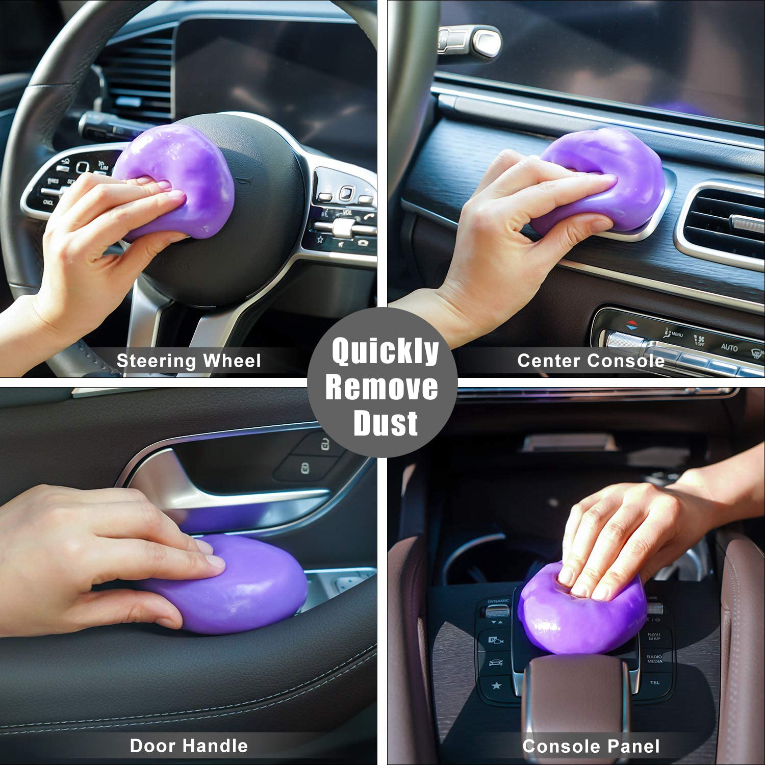 TICARVE Cleaning Gel for Car Detailing Putty Car Vent Cleaner Cleaning Putty Gel Auto Detailing Tools Car Interior Cleaner Dust Cleaning Mud for Cars and Keyboard Cleaner Gel Cleaning Slime Purple