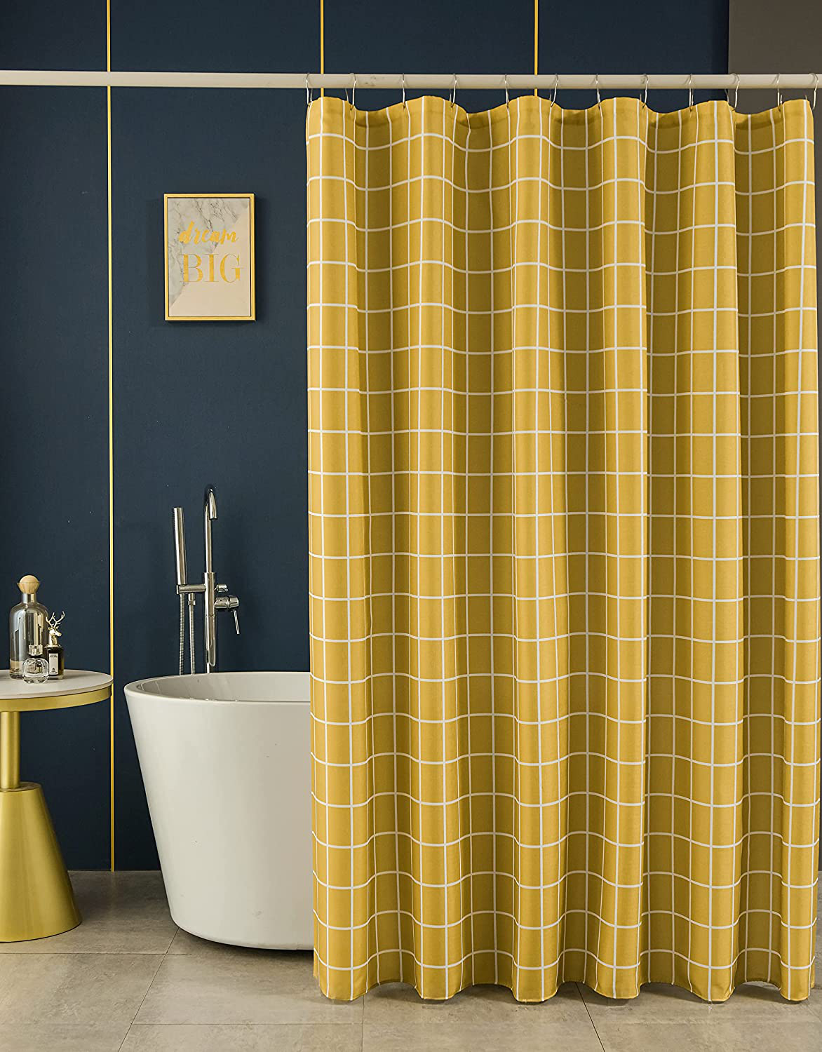 Textured Fabric Shower Curtain - Machine Washable