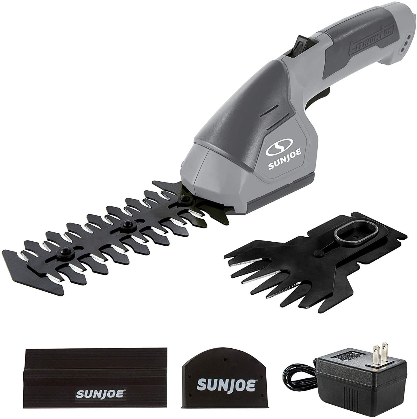 Sun Joe HJ604C 7.2-Volt 2-In-1 1250-RPM Cordless Grass Shear / Shrubber Handheld Trimmer, Rechargeable On-Board Lithium-Ion Battery and Charger Included