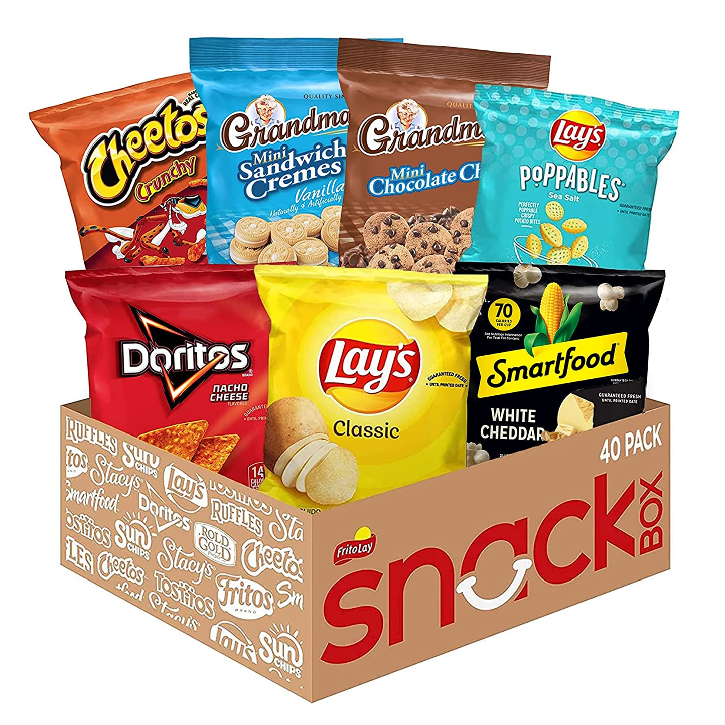 Frito-Lay Ultimate Snack Care Package, Variety Assortment of Chips, Cookies, Crackers & More, 40 Count