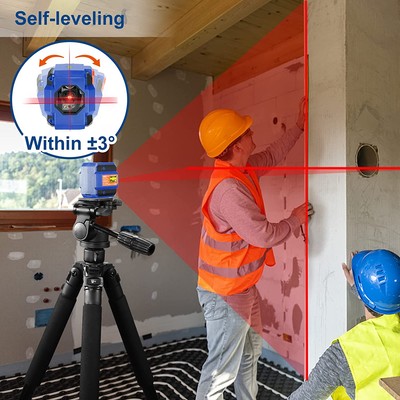 Laser Level 33-50 Feet Self-Leveling Line Lasers with Horizontal & Vertical Line Cross-Line Laser, Line Laser Level Tool for Construction, Laser Class II (Batteries Included)