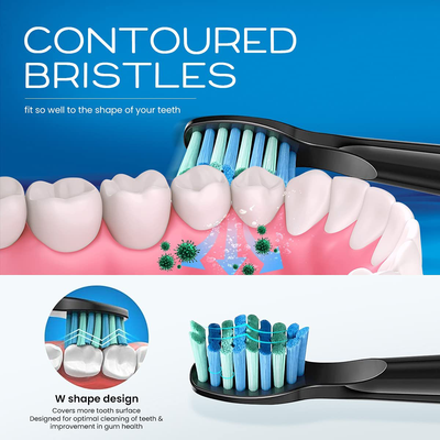 10 Pack Electric Toothbrush Replacement Heads Compatible with Fairywill Electric Toothbrush FW-507/508/515/551/917/959/2011/D1/D3/D7/D8