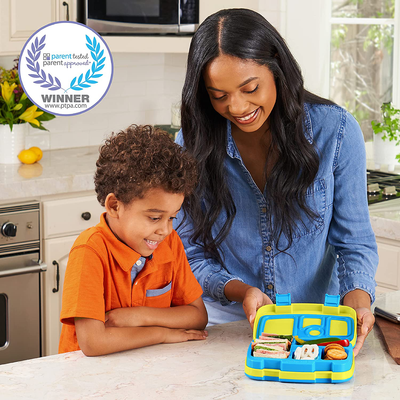 Bentgo Kids Brights – Leak-Proof, 5-Compartment Bento-Style Kids Lunch Box – Ideal Portion Sizes for Ages 3 to 7 – BPA-Free, Dishwasher Safe, Food-Safe Materials