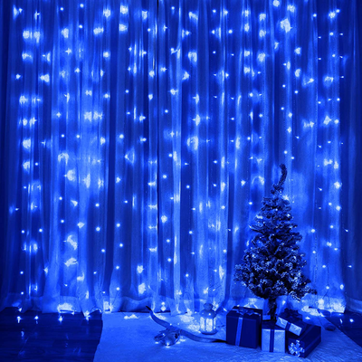 SUNNEST St Patricks Day Curtain String Light, Hanging Lights with 300 LEDs, 8 Lighting Modes, Remote Control, USB Powered Curtain Lights for Bedroom, Wall, Party, Indoor Decoration