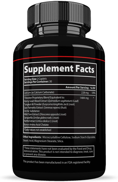 Prime Labs - Men's Test Booster - Natural Stamina, Endurance and Strength Booster - 60 Caplets