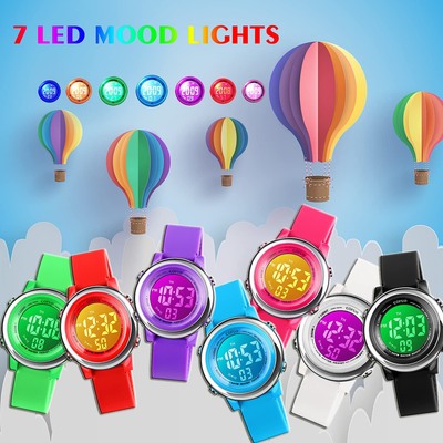 Kids Digital Sport Waterproof Watch for Girls Boys, Kid Sports Outdoor LED Electrical Watches with Luminous Alarm Stopwatch Child Wristwatch